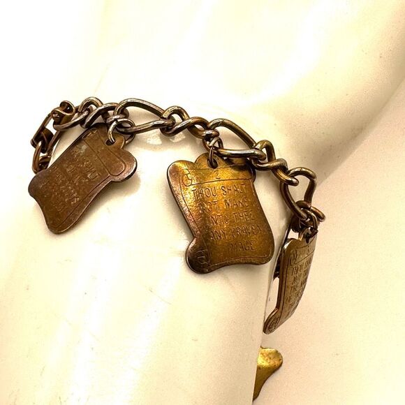 Vintage Ten Commandments charm bracelet - Picture 10 of 11